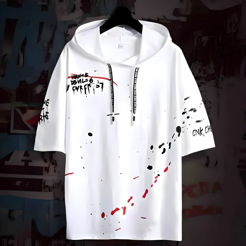 Urban Hooded Cotton Tee clothing