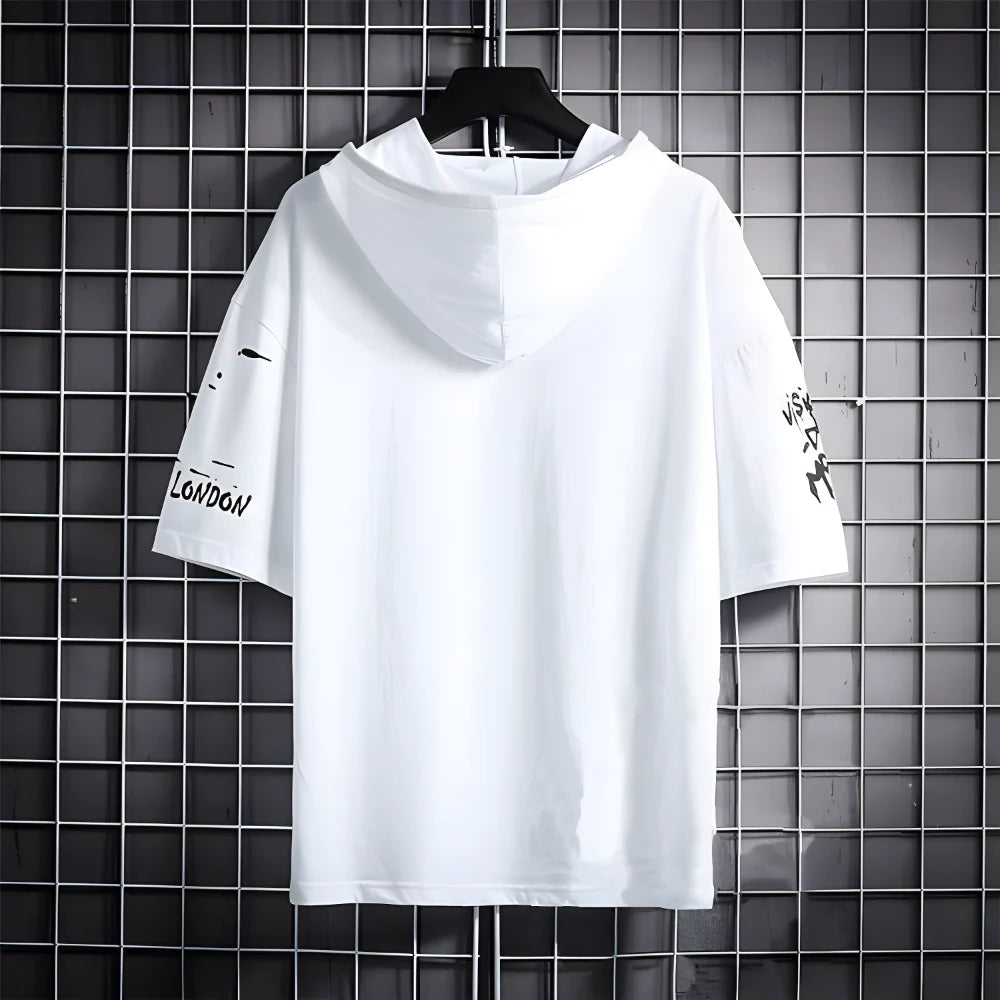 Urban Hooded Cotton Tee clothing