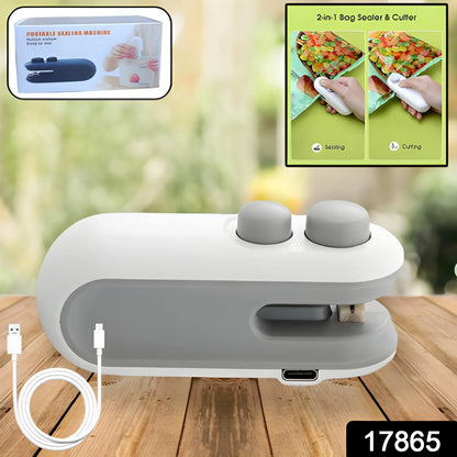 Bag Sealer Heat Seal with Cutter for Chips