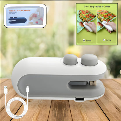Bag Sealer Heat Seal with Cutter for Chips