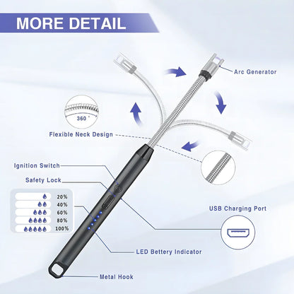 USB Plasma Electric Lighter for Kitchen