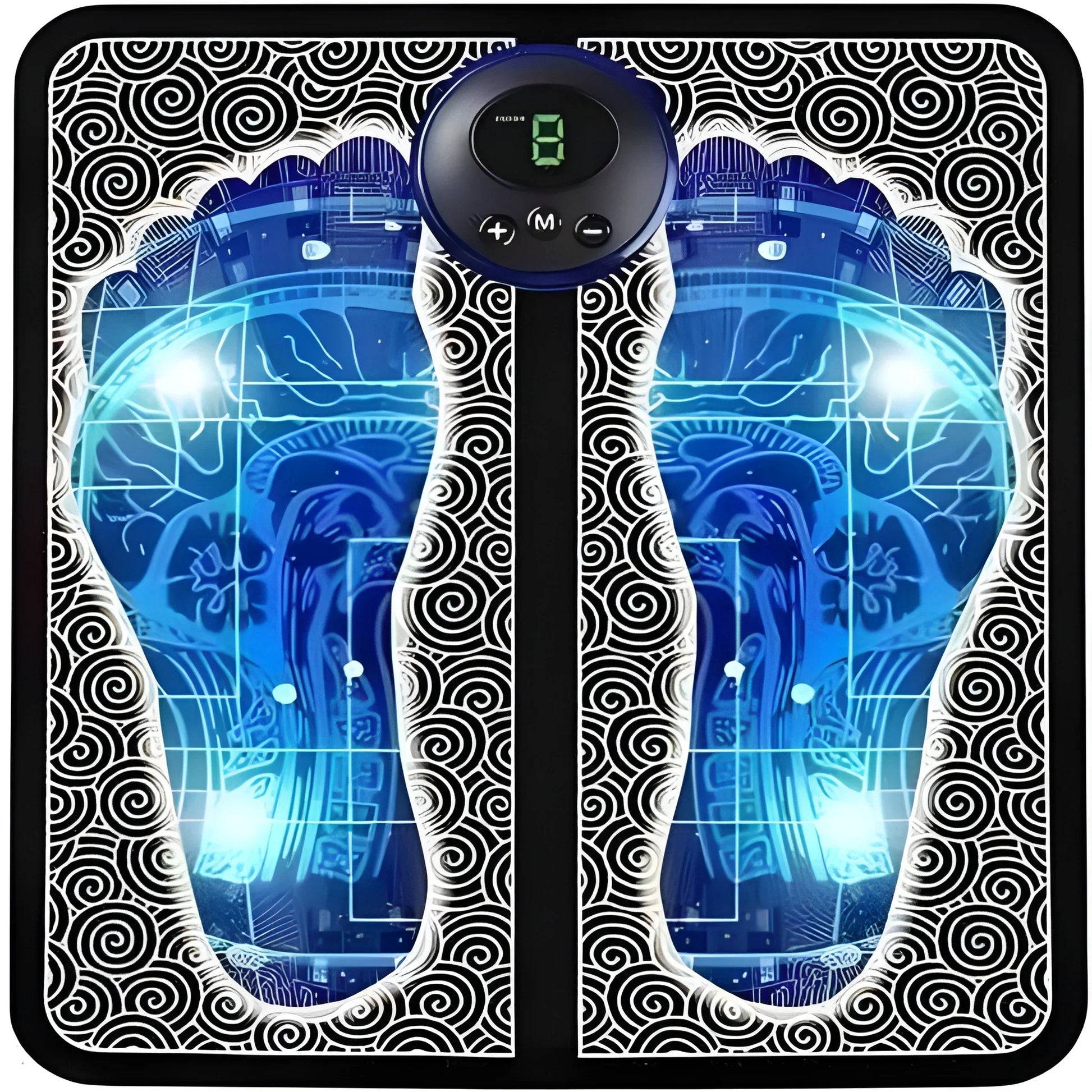 Rechargeable Foot Massager & EMS Mat – Black