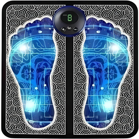 Rechargeable Foot Massager & EMS Mat – Black