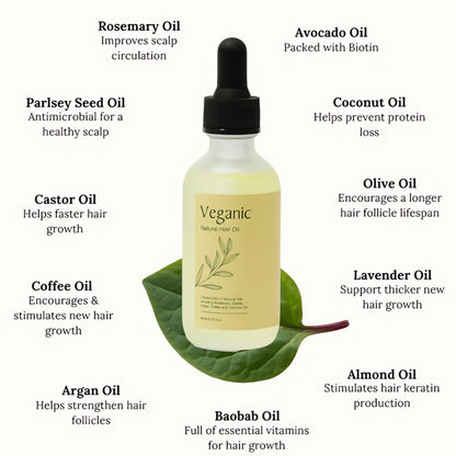 Vegan Natural Hair Growth Oil (Pack of 2)