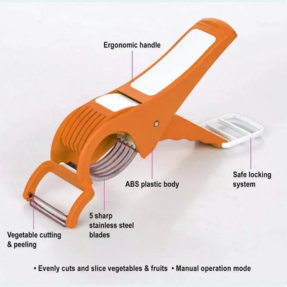 Best vegetable cutter with peeler – multicolour - kitchen slicers | 2025 | fast shipping
