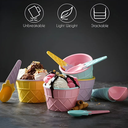 Waffle Cone Bowl Set - Home & Kitchen