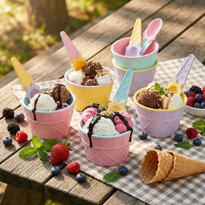 Best waffle ice cream bowl set - sugar bowls & creamers | 2026 | fast shipping