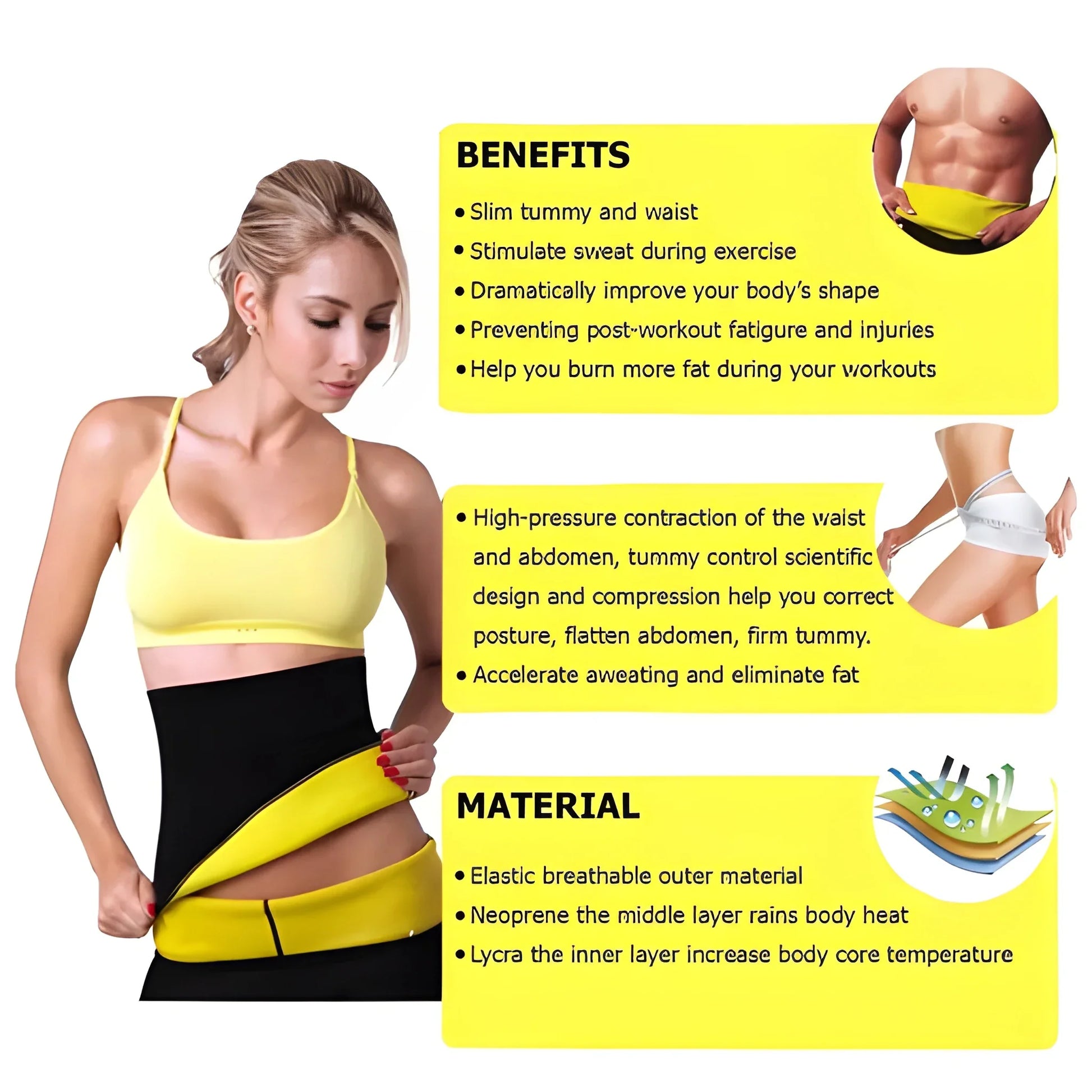 Waist Slimming Sweat Belt