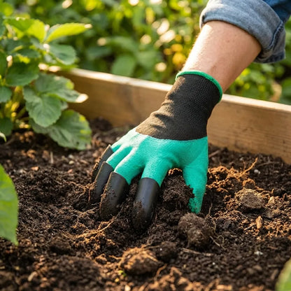 Green Garden Hand Gloves, Size: Medium