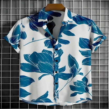 White & Blue Casual Shirt clothing