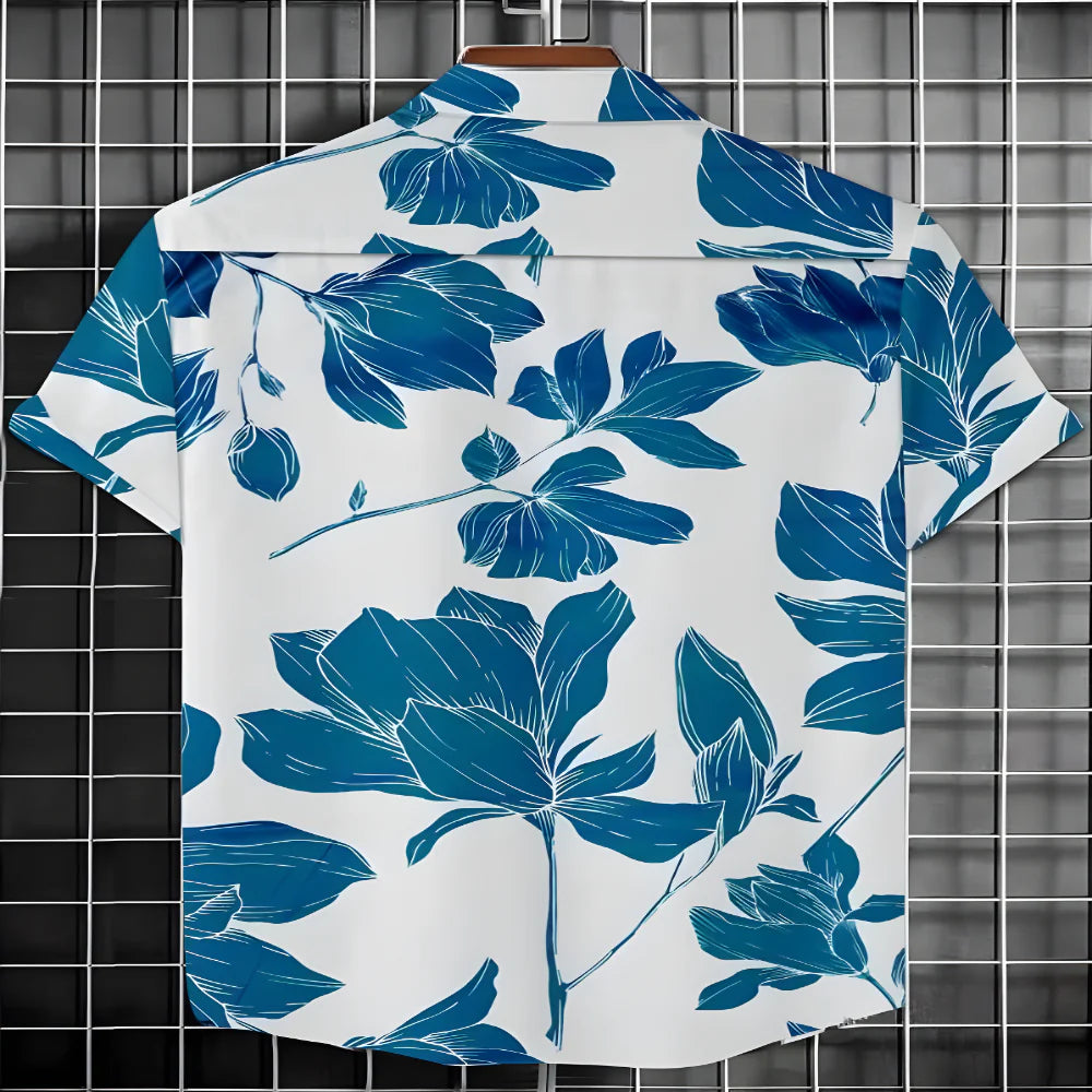 White & Blue Casual Shirt clothing