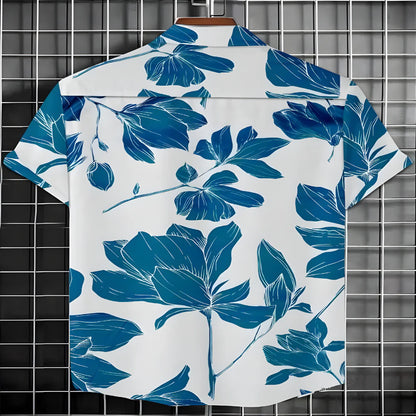 White & Blue Casual Shirt clothing