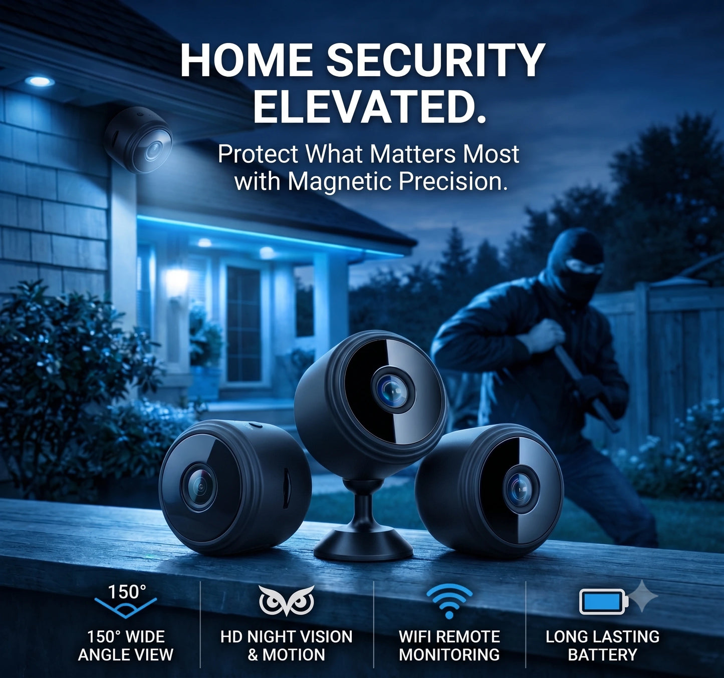 Mini Wireless WiFi ,Cameras with Indoor Video Recorder