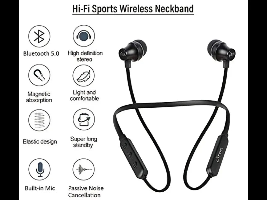 Wireless Bluetooth Stylish Look Neckband