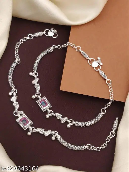 Women’s Silver Plated Anklets jewelry