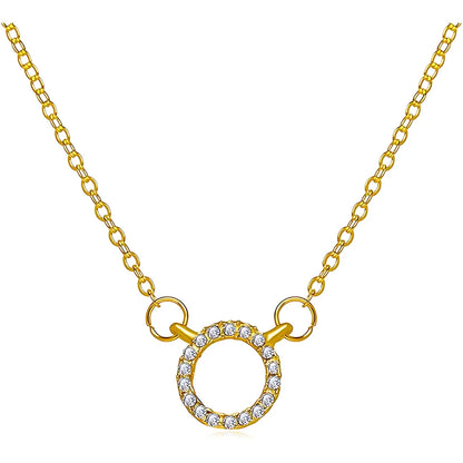 Women’s Stone Pendant with Chain Micro Plating