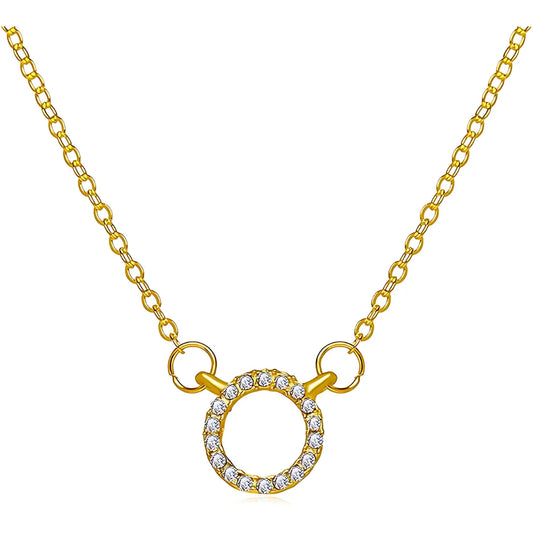 Women’s Stone Pendant with Chain Micro Plating