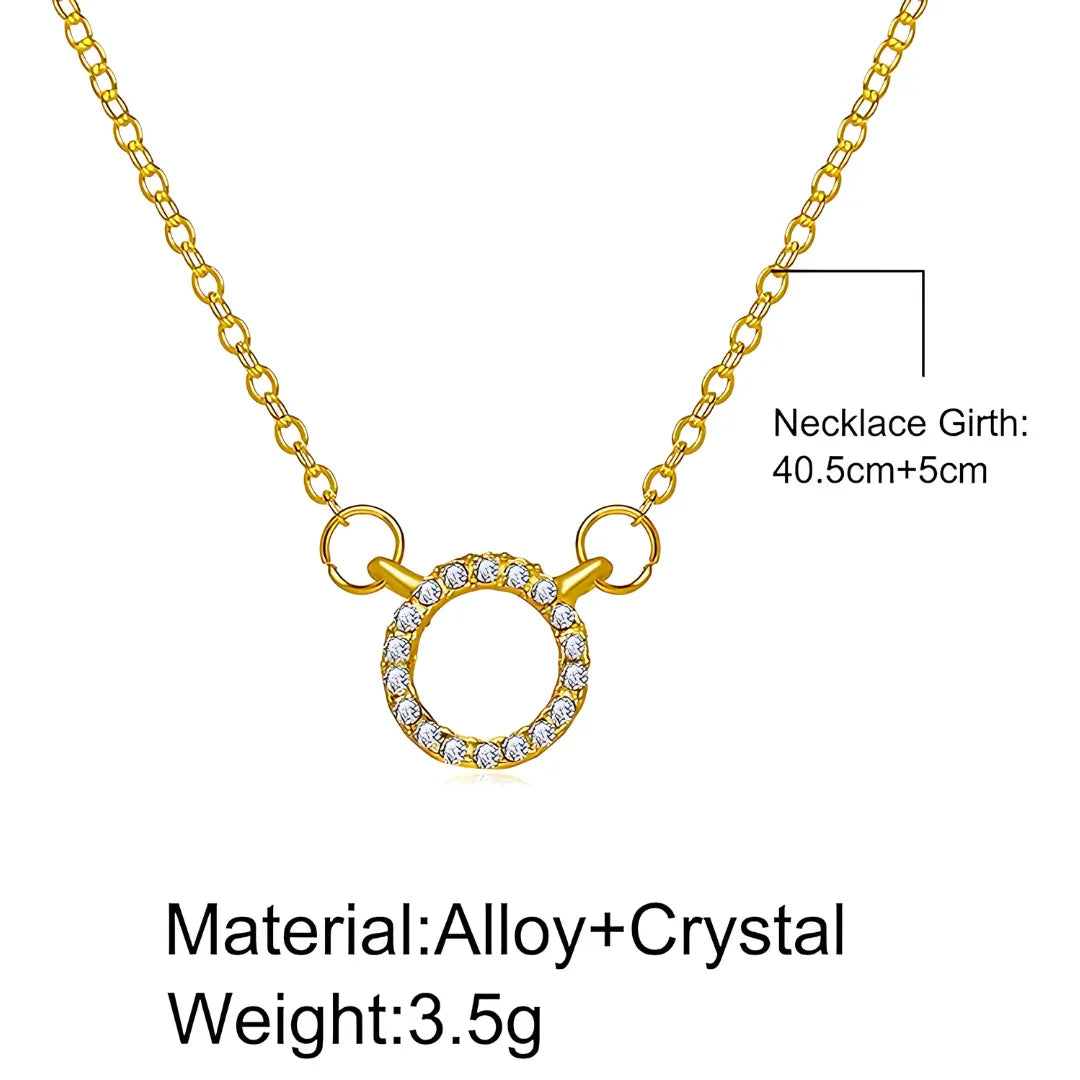 Women’s Stone Pendant with Chain Micro Plating