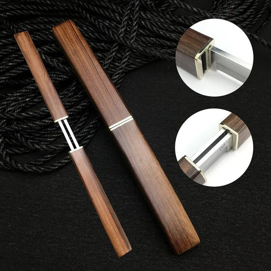 Wooden 2 IN 1 Kitchen Knife Set Stainless Steel Blade Kitchenware