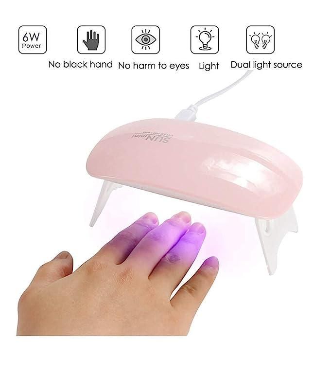 GetUSCart- WuBeFine Gel Nail Polish Kit with U V Light, 36W LED Nail Dryer  6 Colors Gel Polish Starter Kit, No Wipe Base Top Coat, Integrated Manicure  Kit (Bright pink)