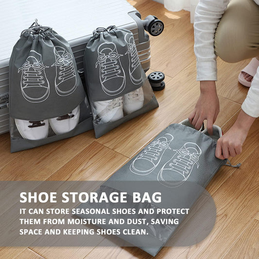 Portable Travel Dust-Proof Shoe Bags (Pack of 6)