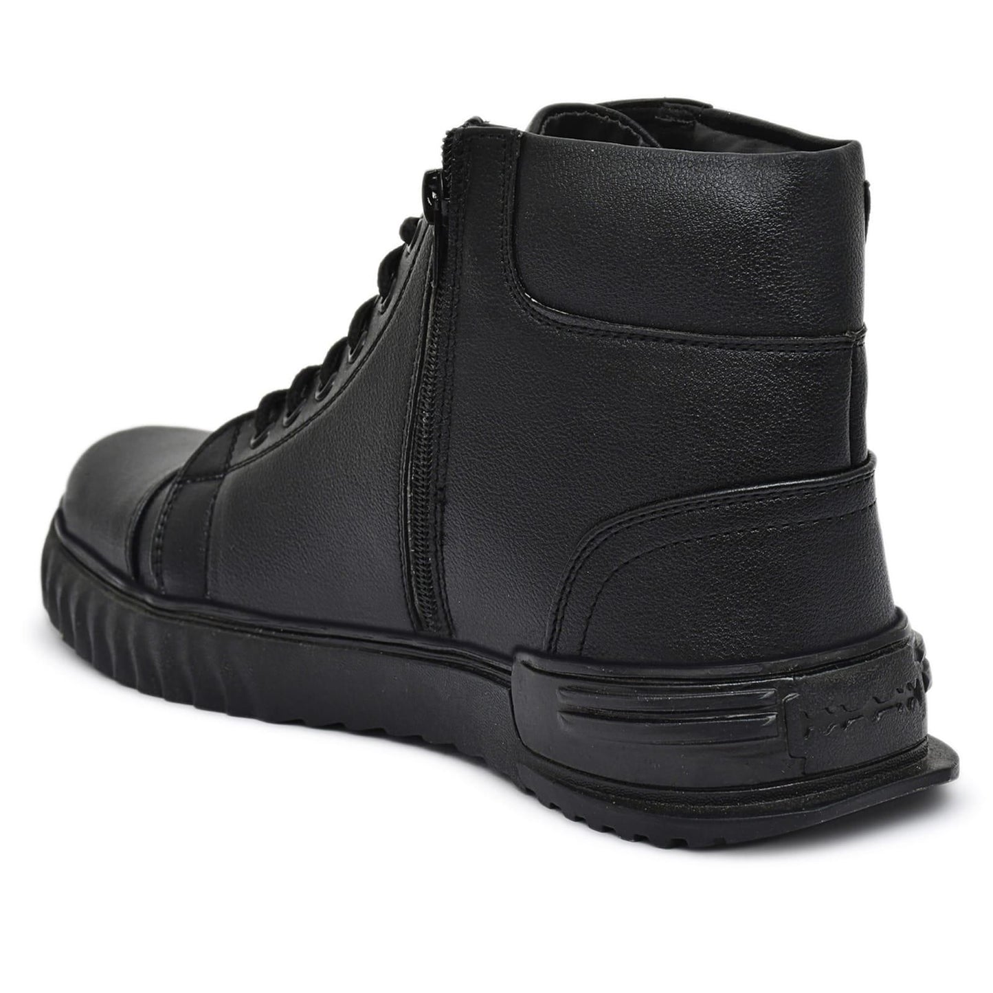 Men's Black Korean Style Sneakers Boot