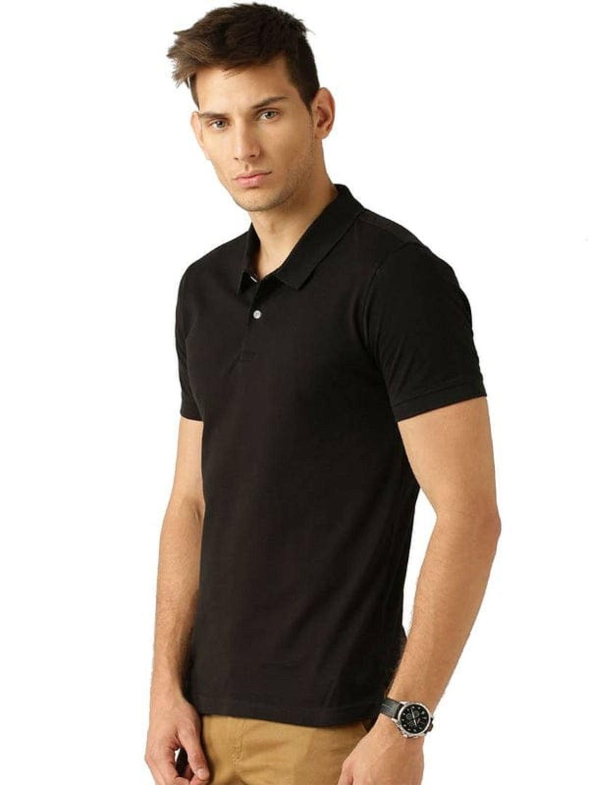 Fidato Men's Half Sleeves Polo Neck T-shirt 4PPT11 (Pack of 4)