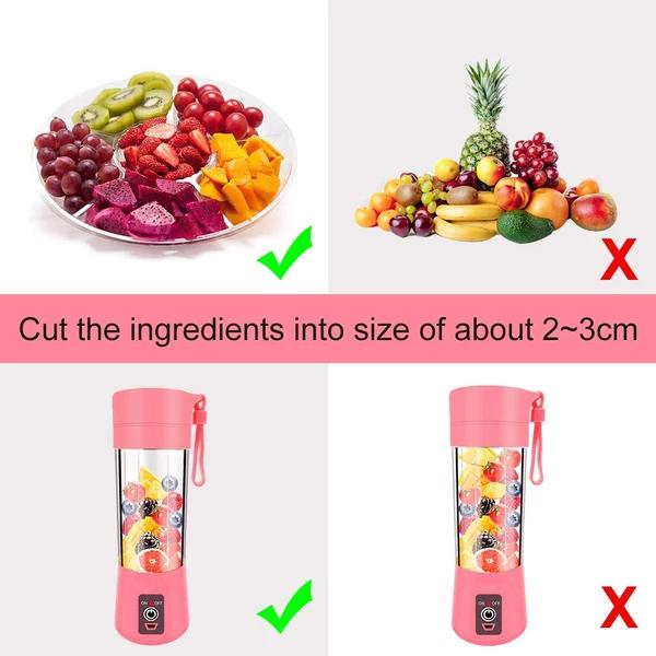 0133 Portable USB Electric Juicer - 6 Blades (Protein Shaker) 