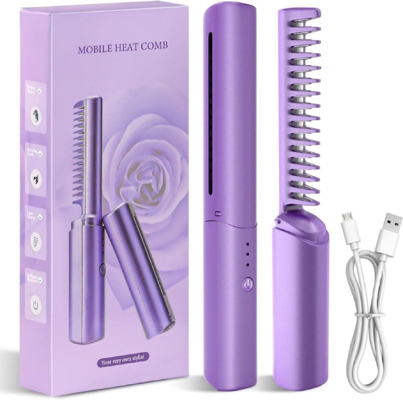 Meneflix Portable Mini Hair Straightener Comb MaxSmile